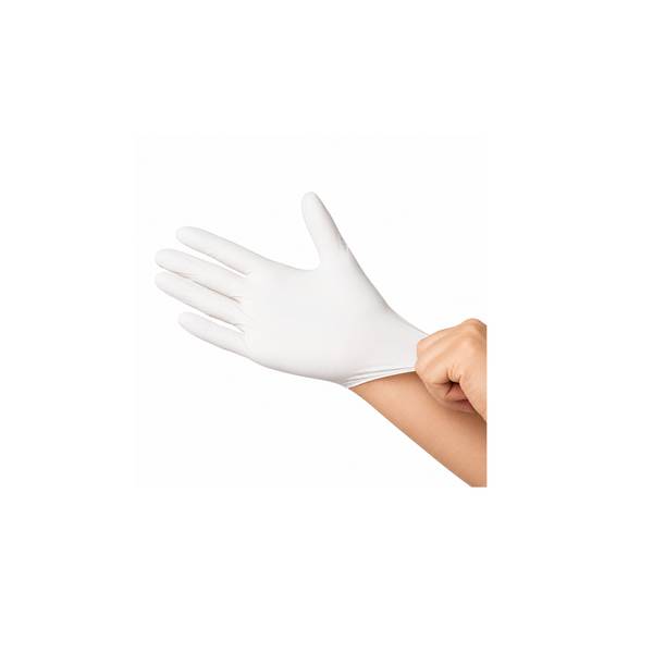 Latex Gloves Medium White 100'S