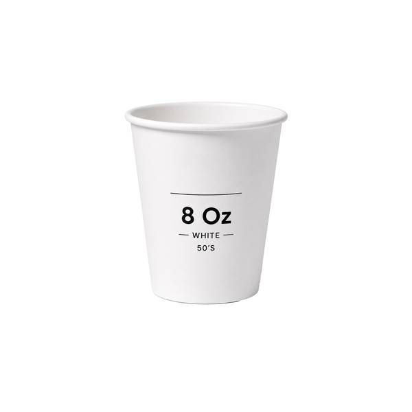 Paper Cup 8 Oz White 50'S